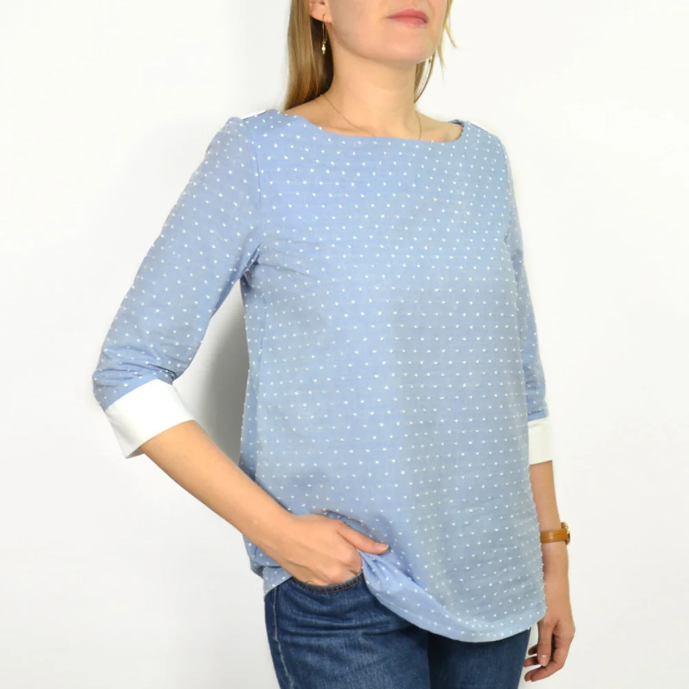 Voile de coton Plumetis blanc - Image 2