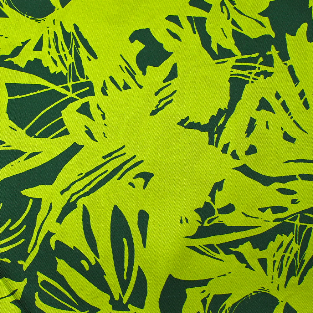 Twill de viscose imprimé illusion florale vert anis et forêt - Image 4