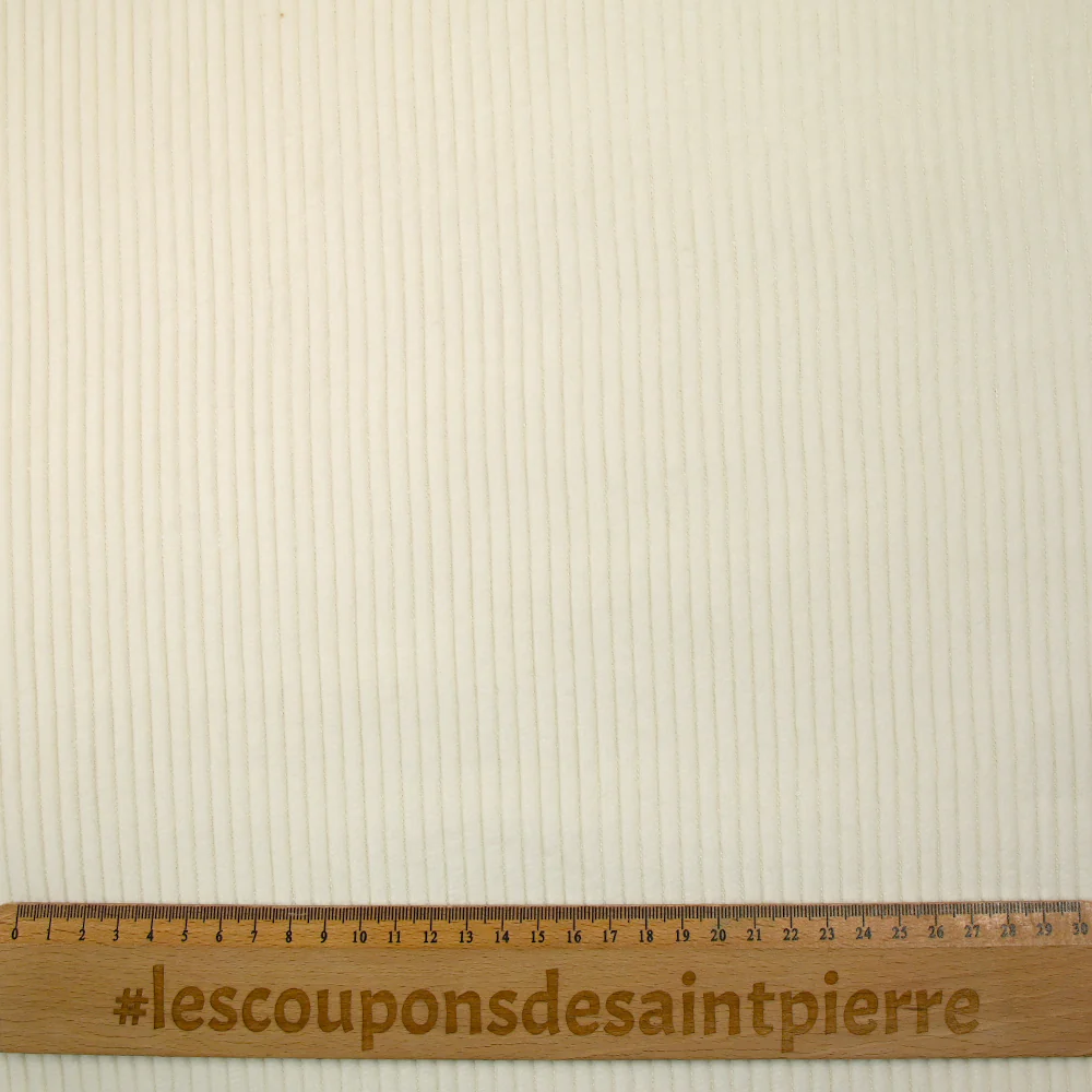 Velours de coton côtelé blanc cassé - Image 3