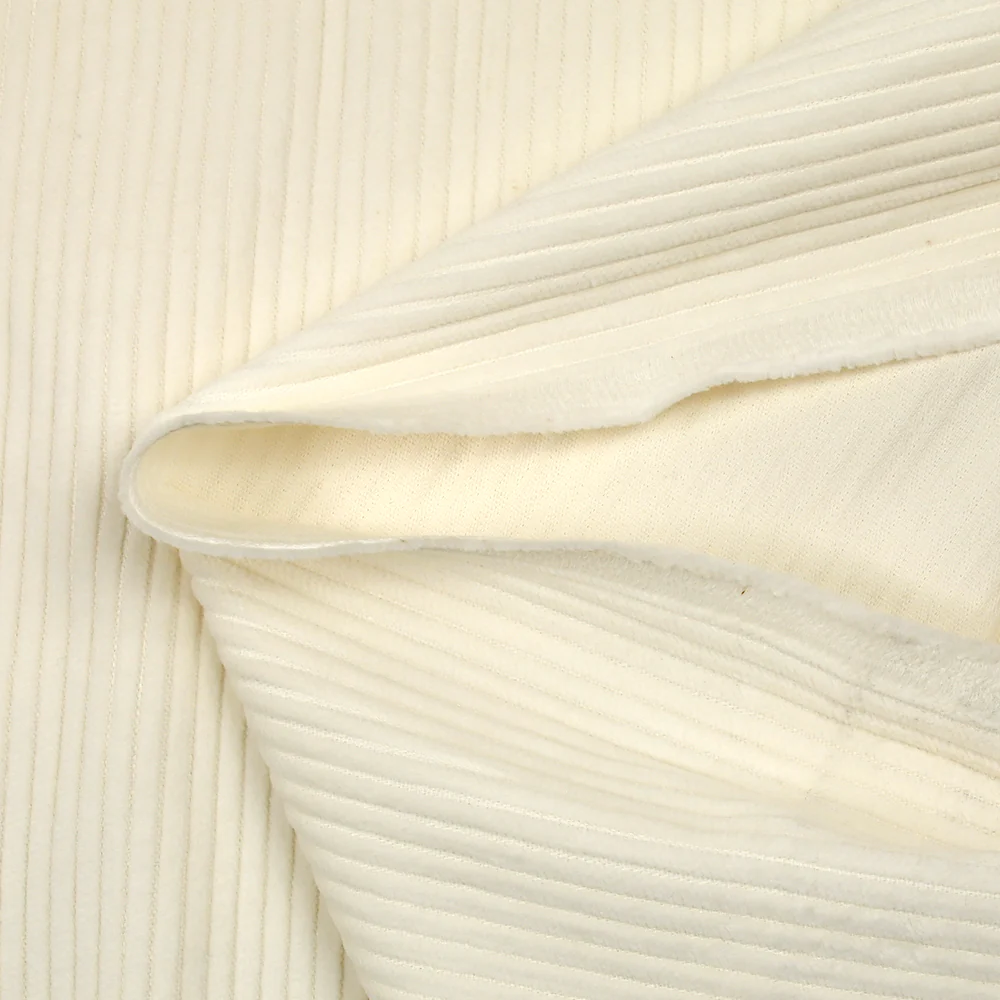 Velours de coton côtelé blanc cassé - Image 5