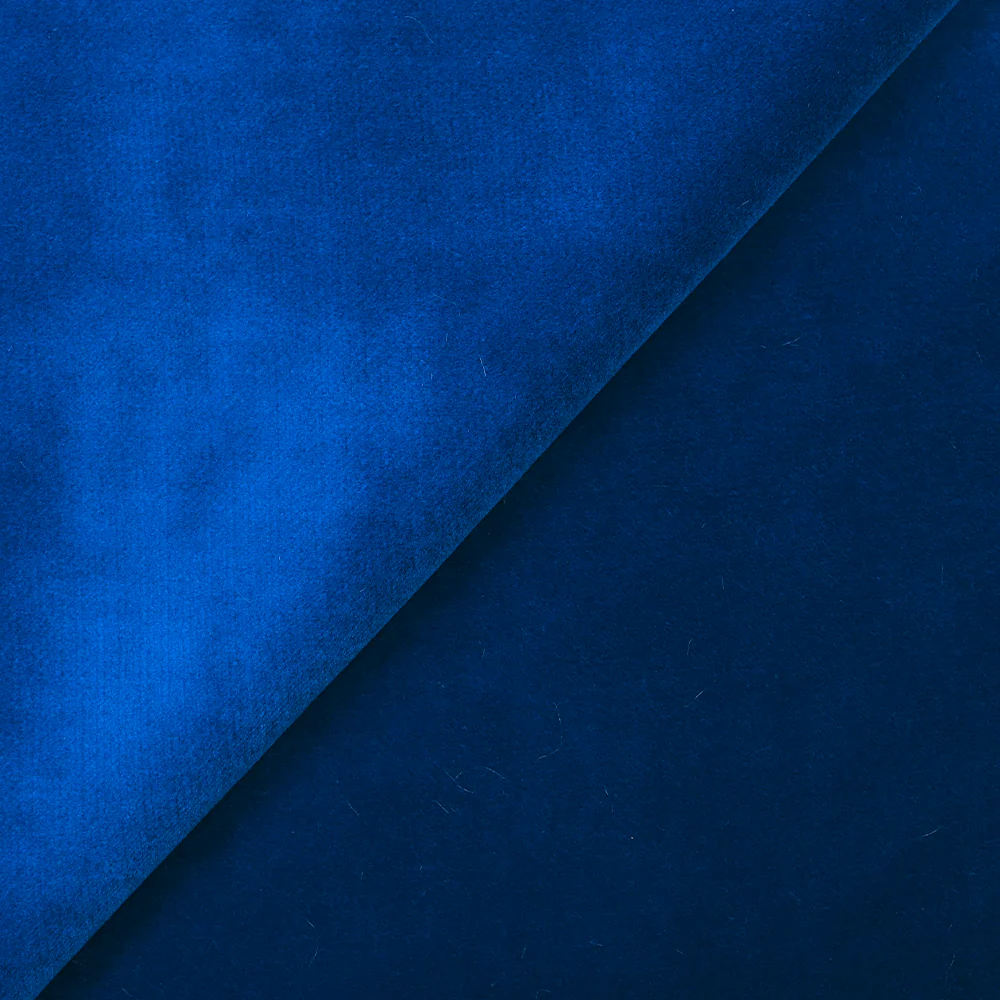 Velours de coton ras bleu roi - Image 3
