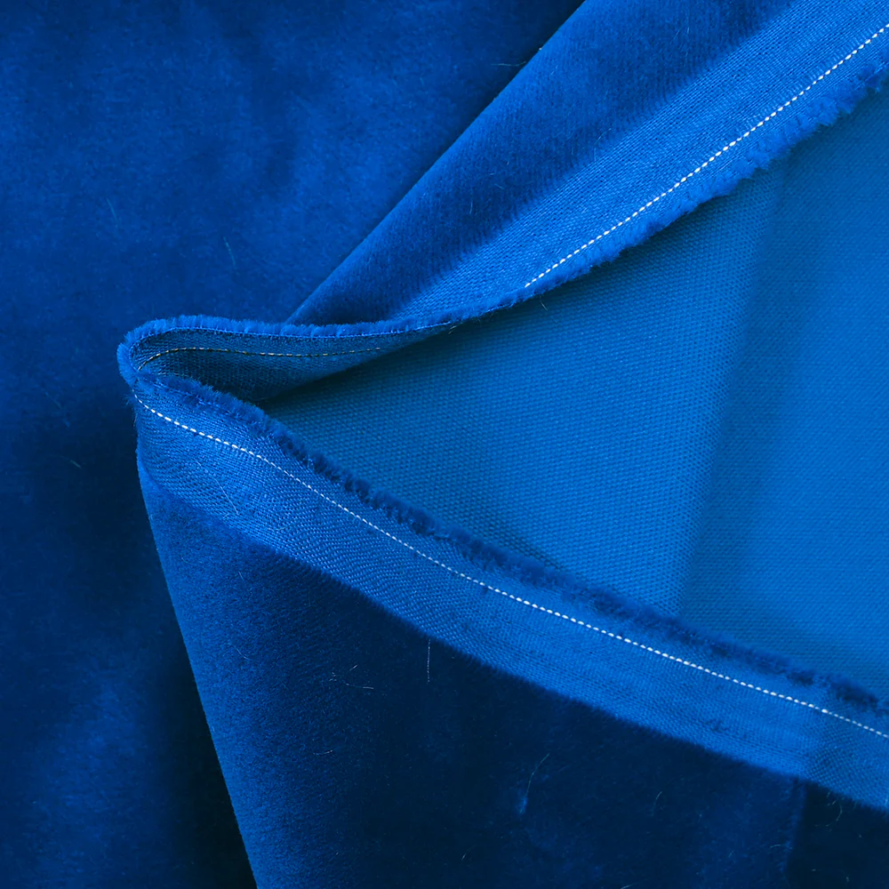 Velours de coton ras bleu roi - Image 4