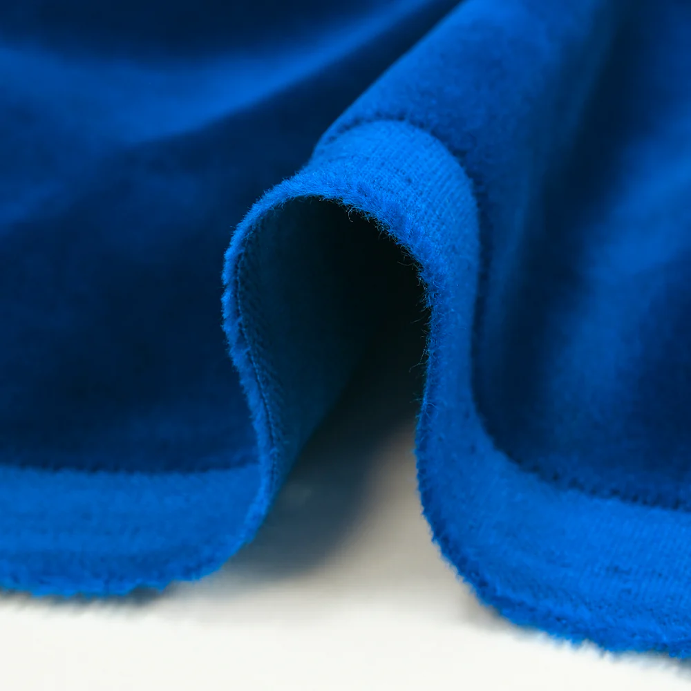 Velours de coton ras bleu roi - Image 5