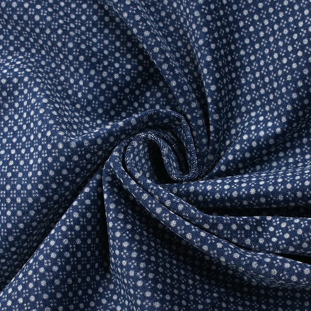 Velours de coton ras imprimé voie lactée gris fond marine - Image 2