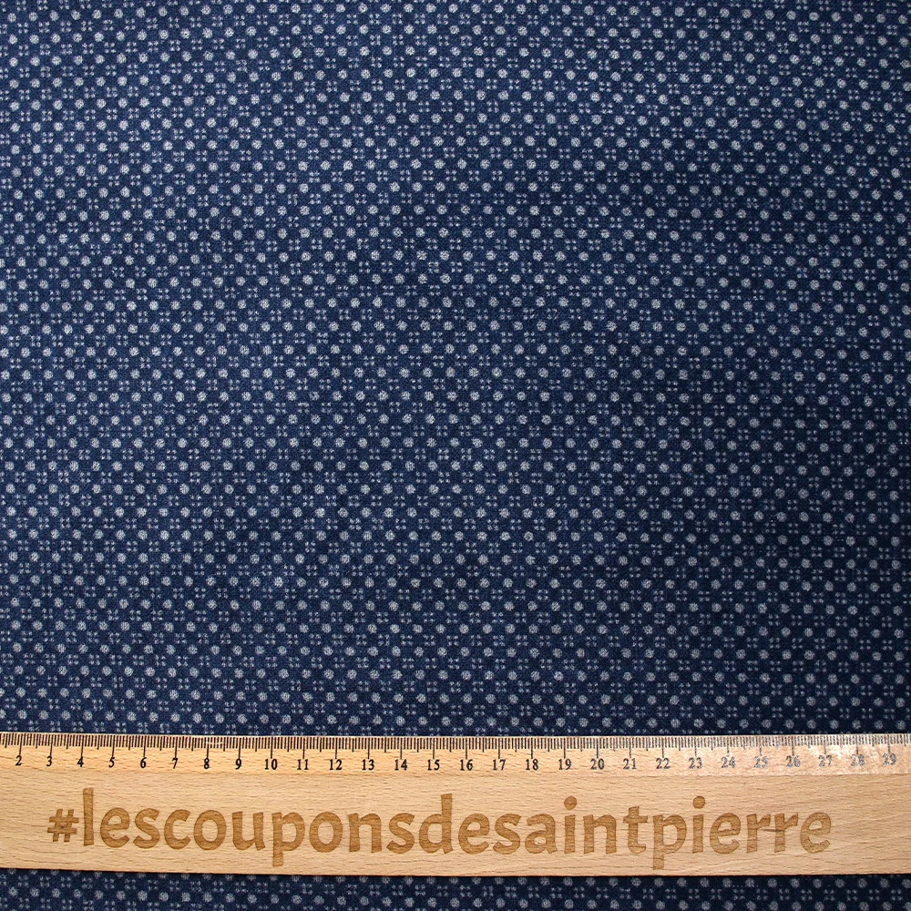 Velours de coton ras imprimé voie lactée gris fond marine - Image 3