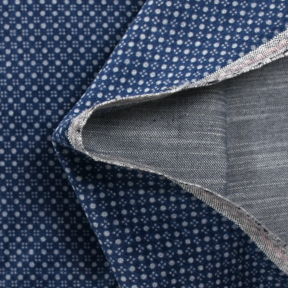 Velours de coton ras imprimé voie lactée gris fond marine - Image 5