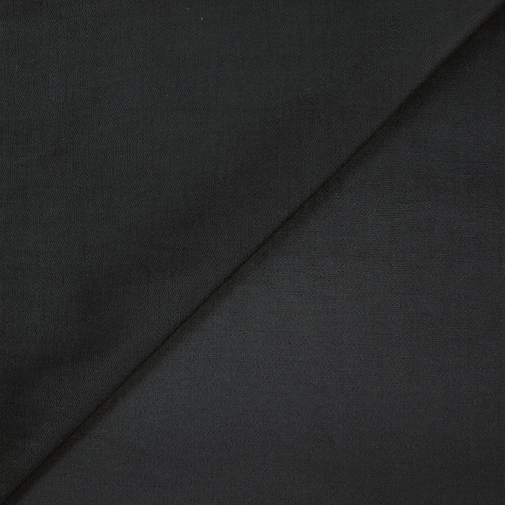 Velours de coton ras noir anthracite