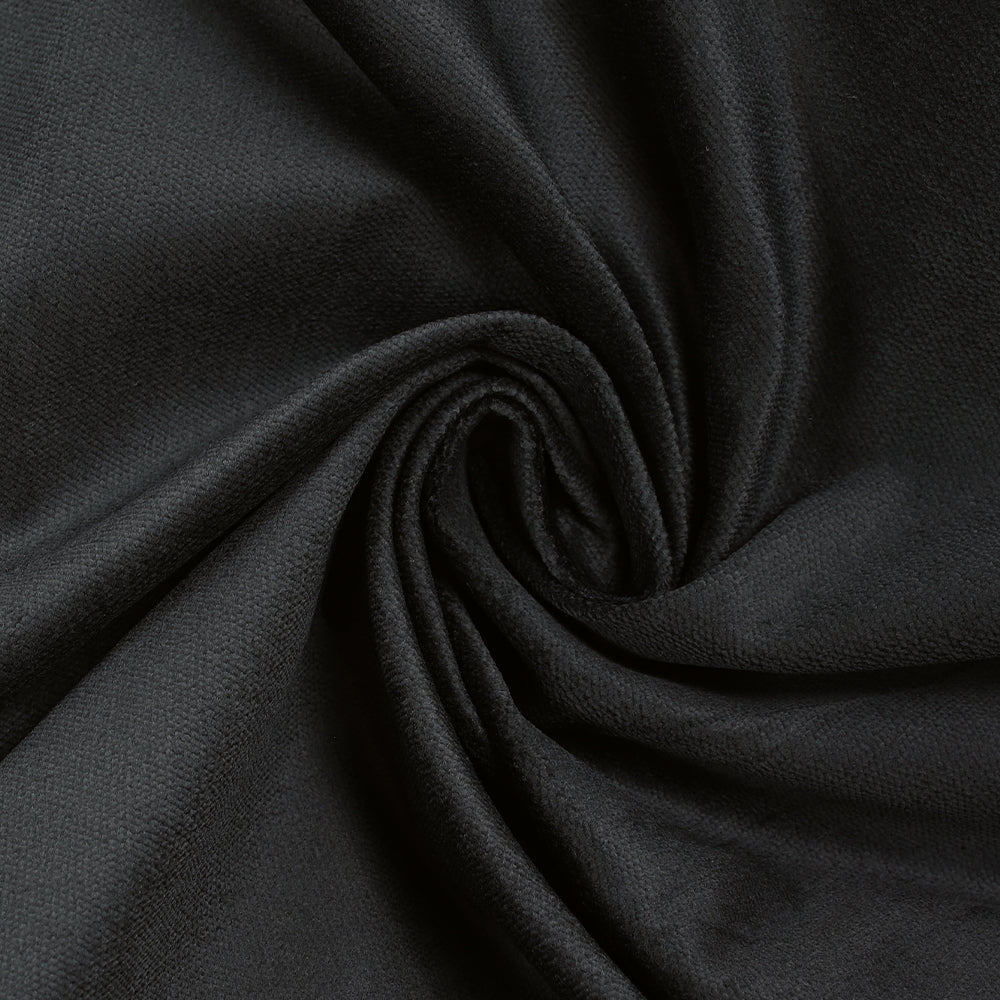 Velours de coton ras noir anthracite - Image 2