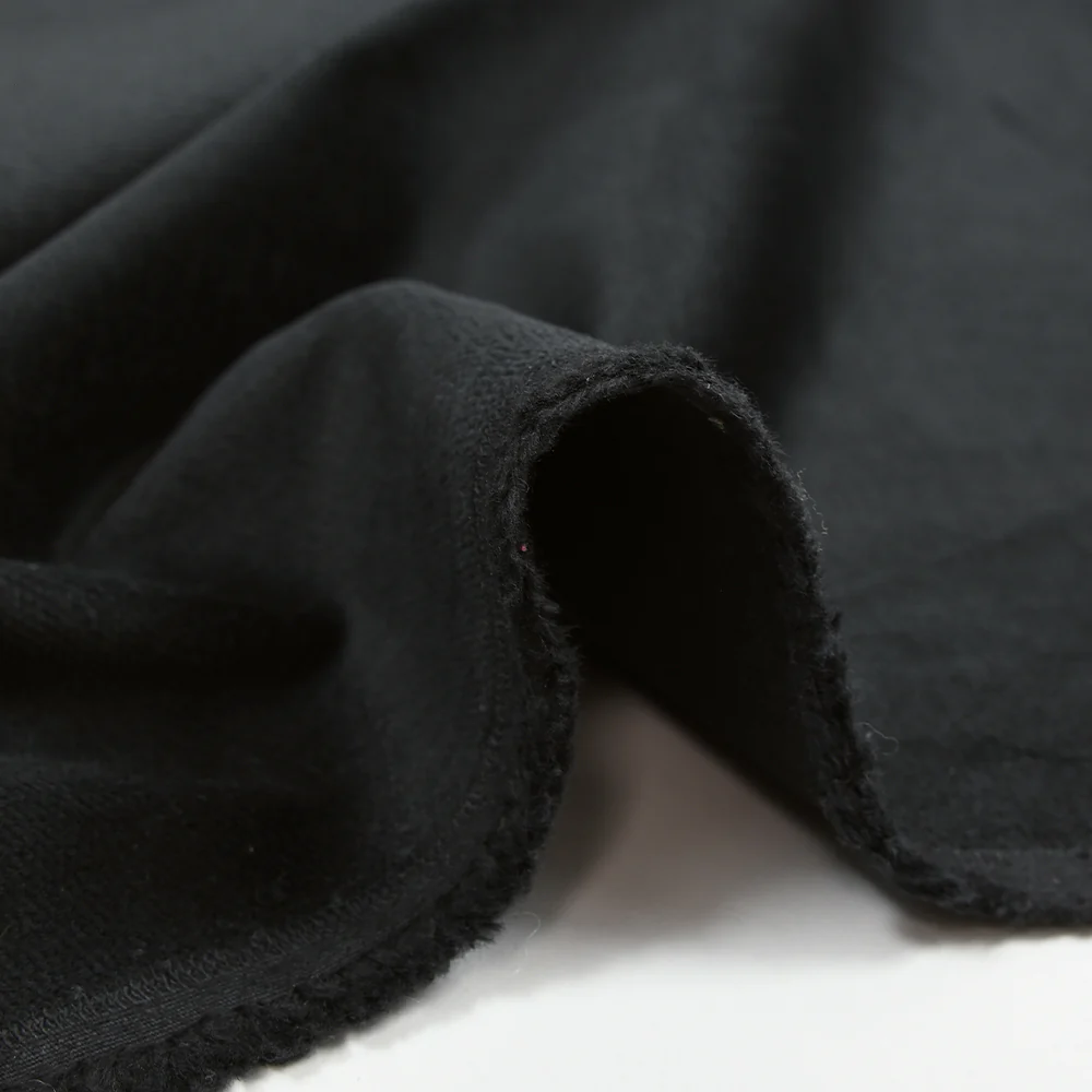 Velours de coton ras noir anthracite - Image 4