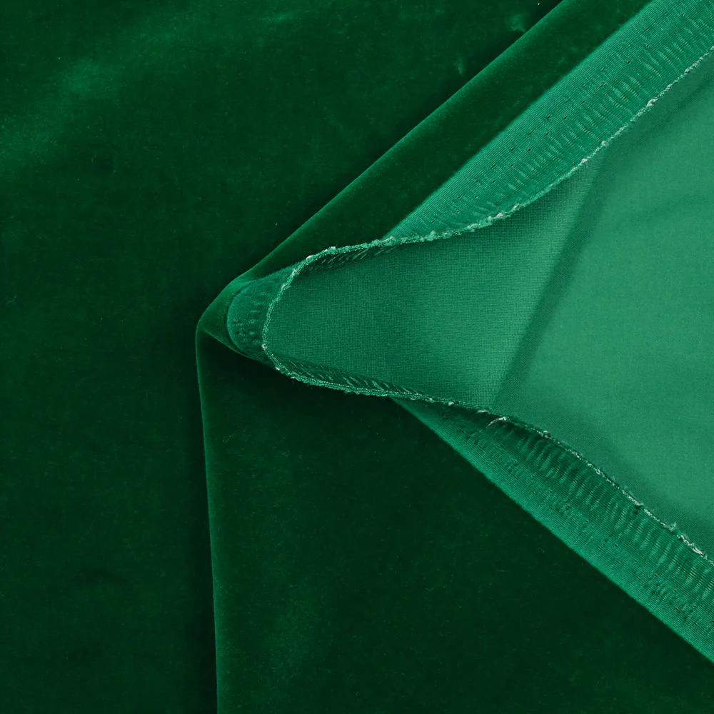 Velours de coton ras vert sapin - Image 5