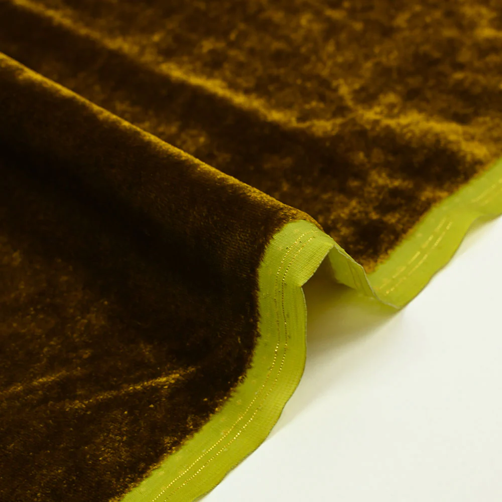 Velours de soie et viscose mordoré - Image 4