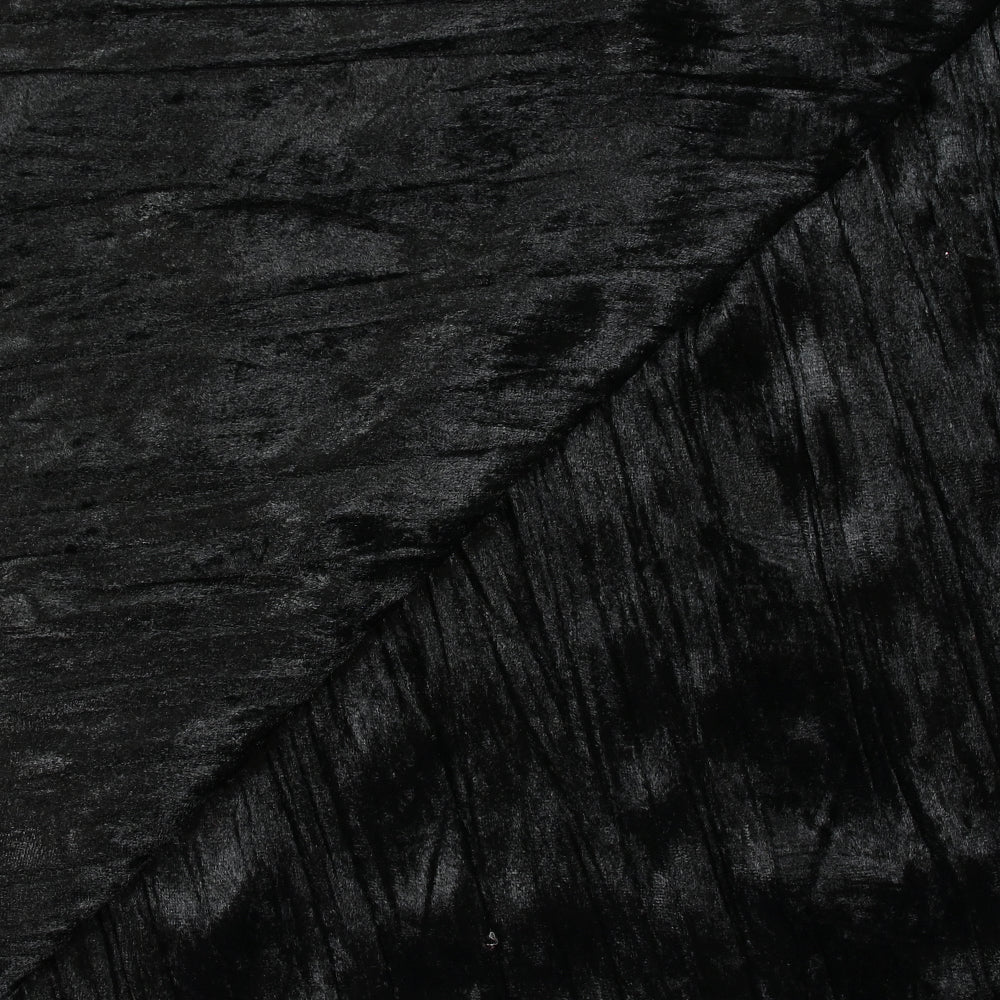 Velours plissé noir