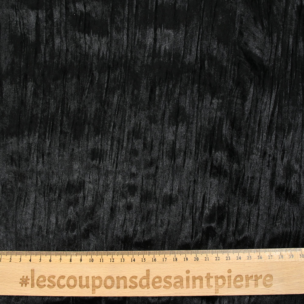 Velours plissé noir - Image 3
