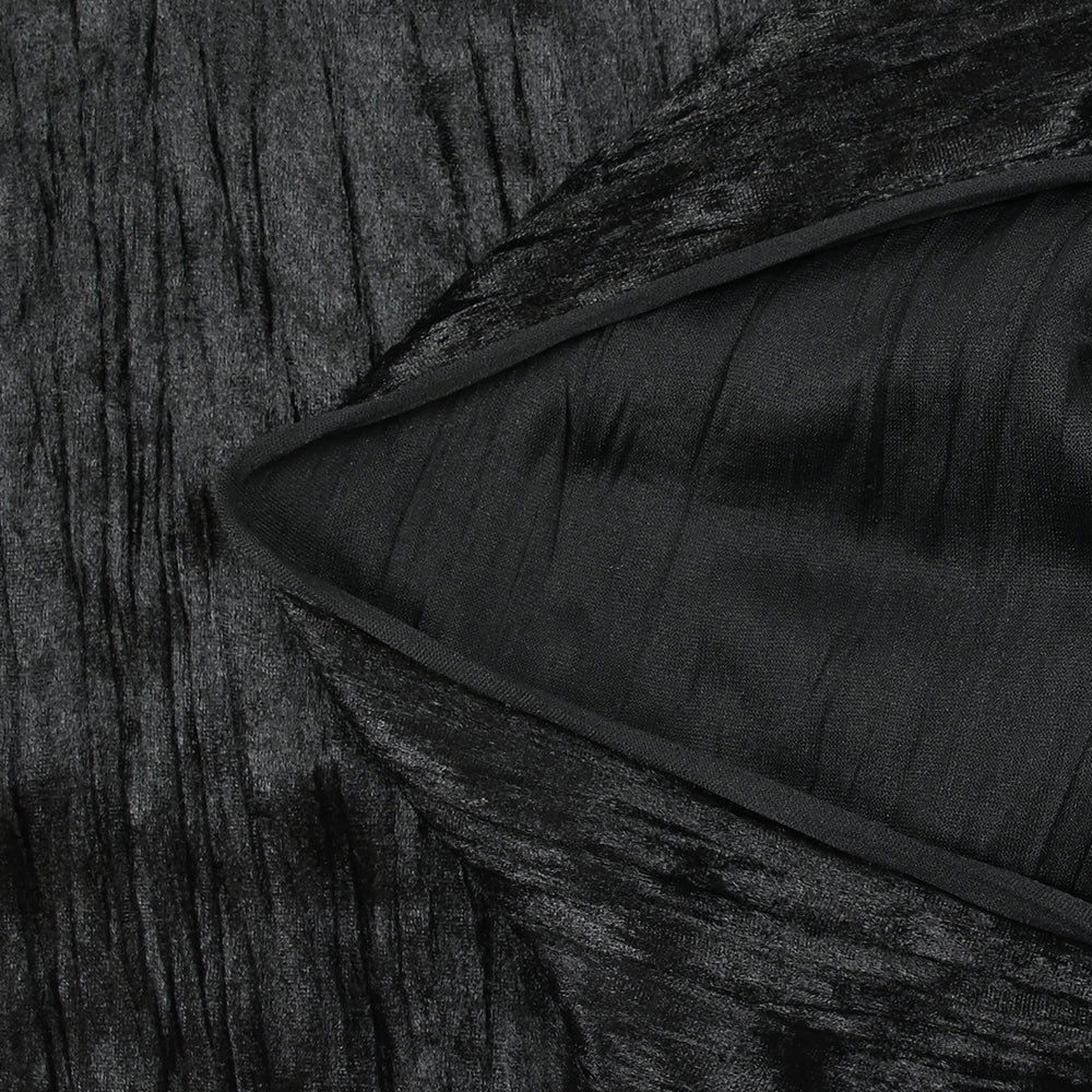 Velours plissé noir - Image 5