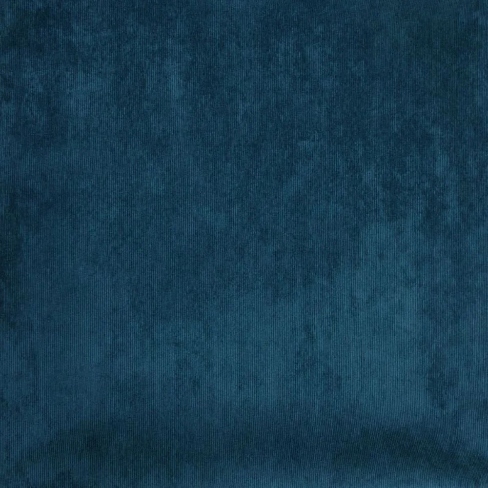 Velours polyester fines côtes bleu canard - Image 3