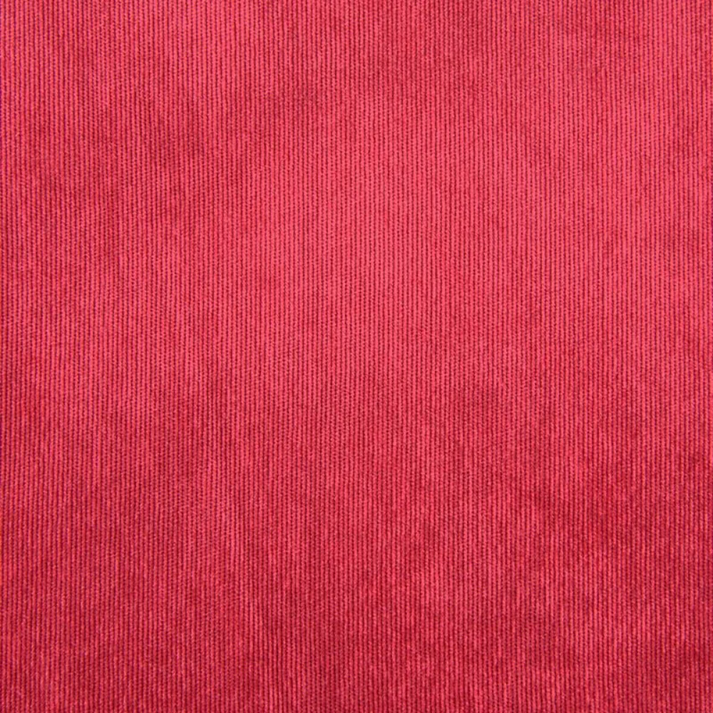 Velours polyester fines cĂ´tes rouge framboise - Image 3