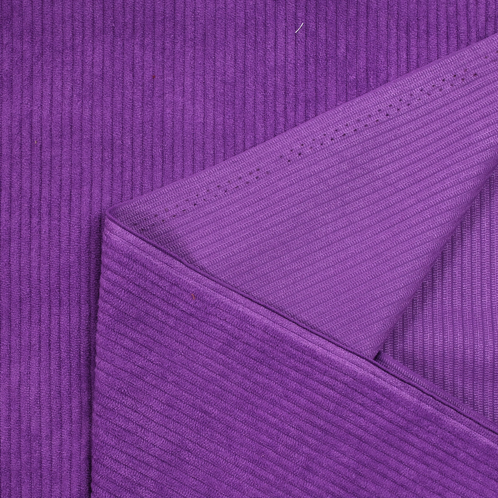Velours polyester côtelé violet - Image 6