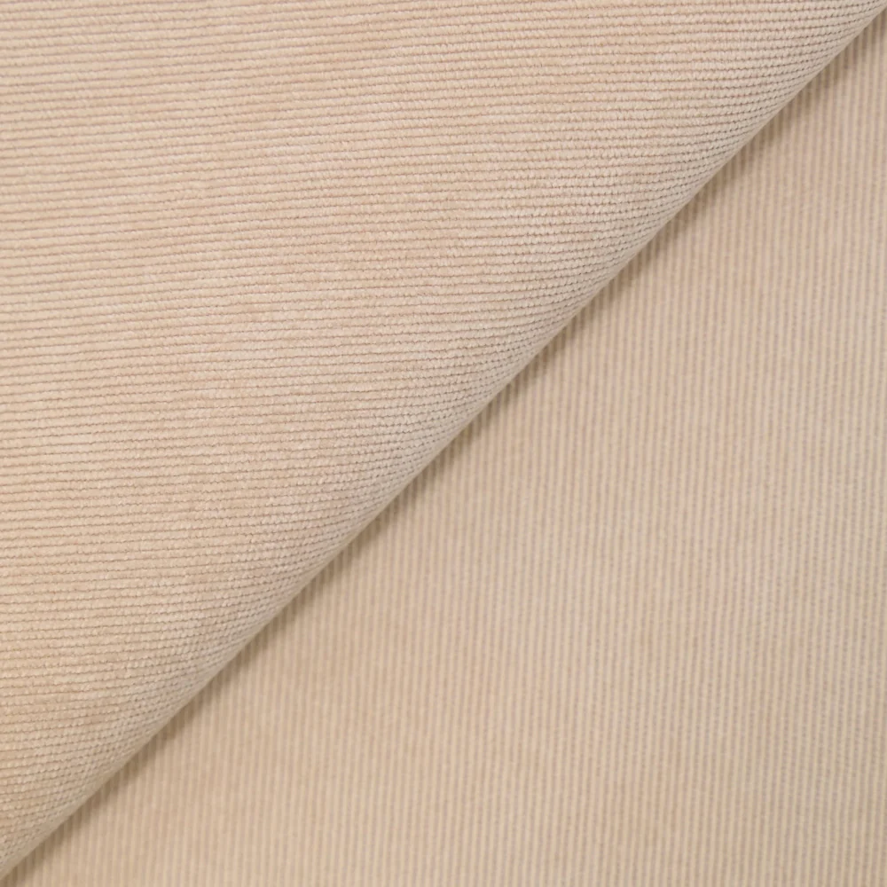 Velours polyester fines cĂ´tes sable - Image 5