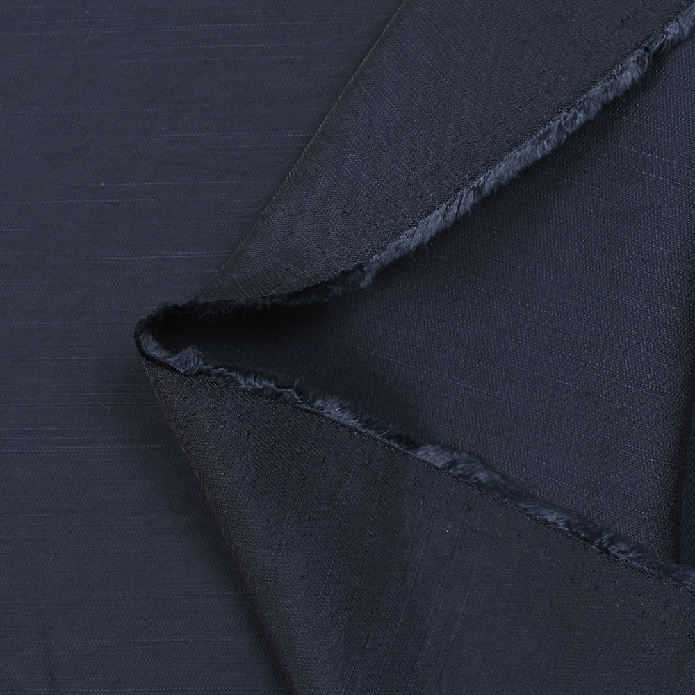 Viscose fluide satinée bleu marine - Image 3
