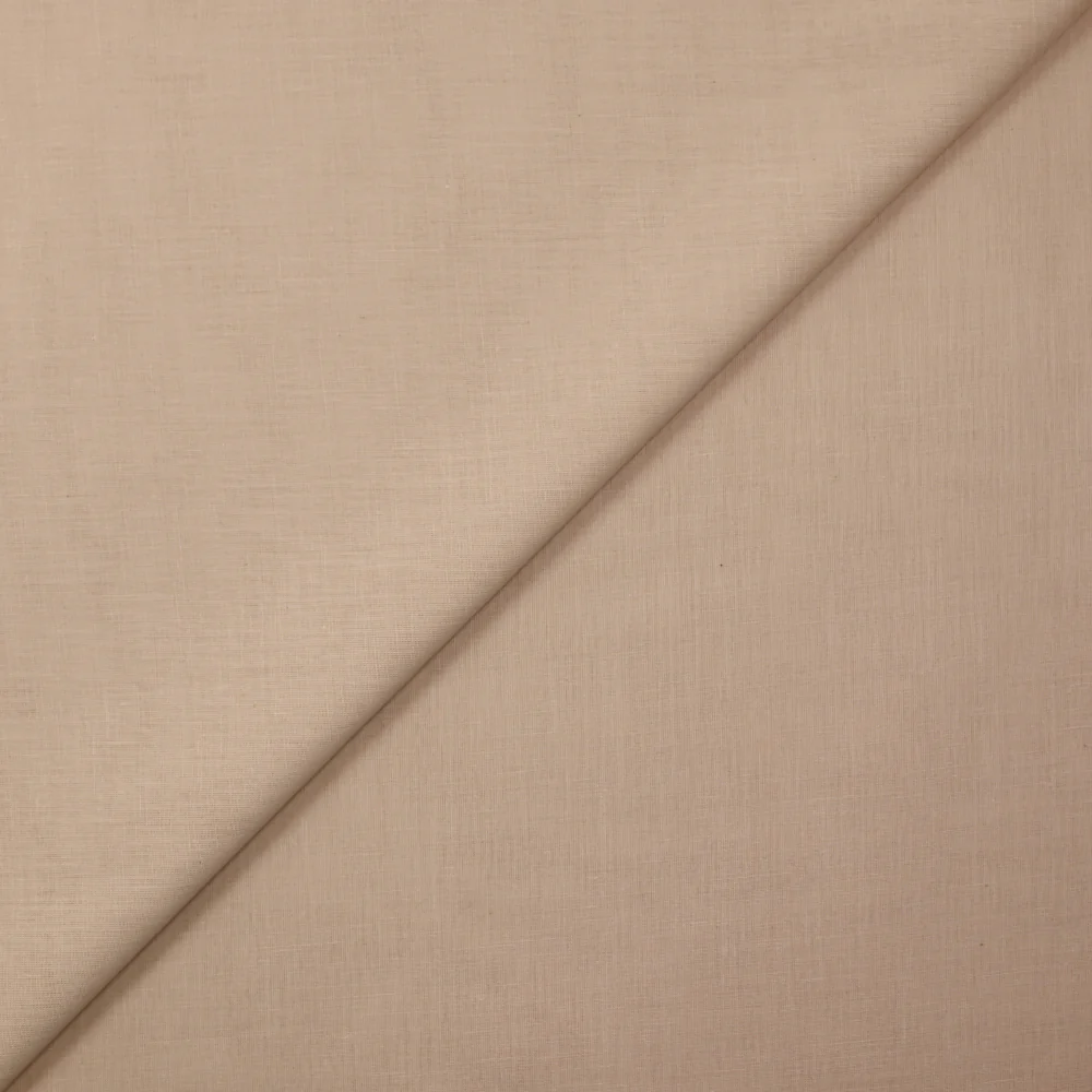 Voile de coton beige poudré