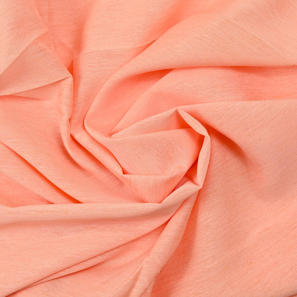 Voile de coton chambray pĂȘche - Image 2