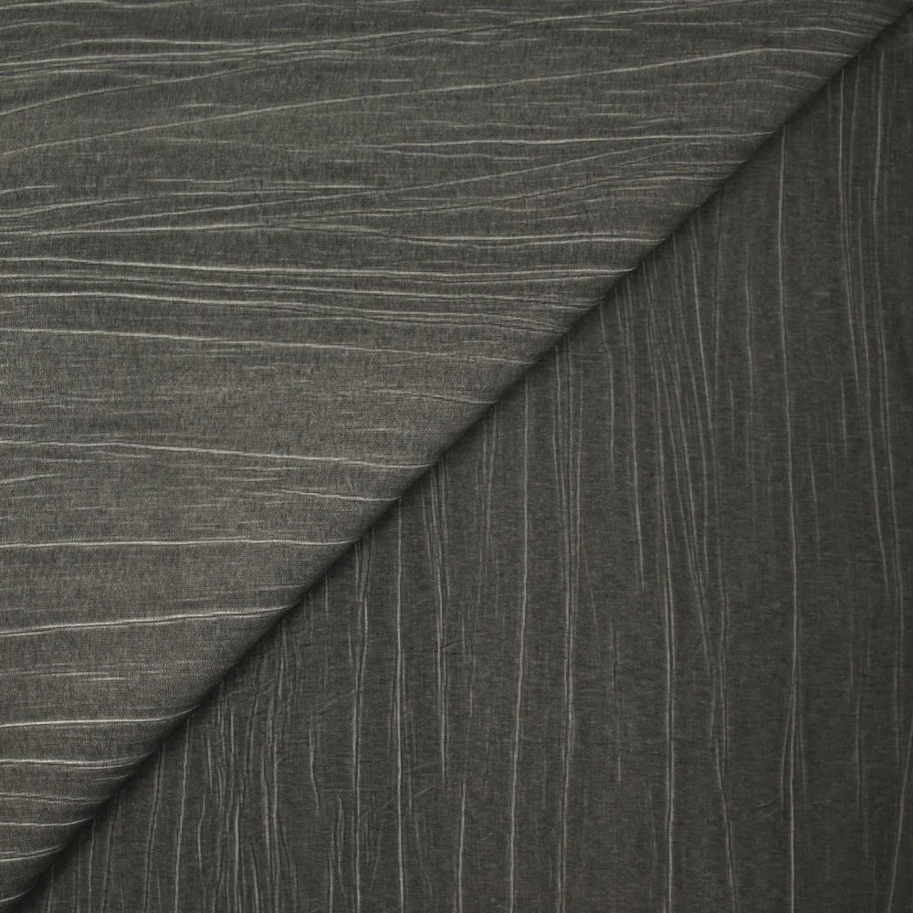 Voile de coton froissé gris ardoise