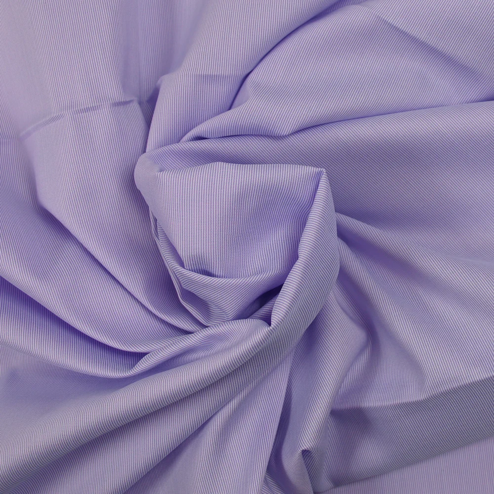 Voile de coton tissé-teint 1mm rayé mauve - Image 2