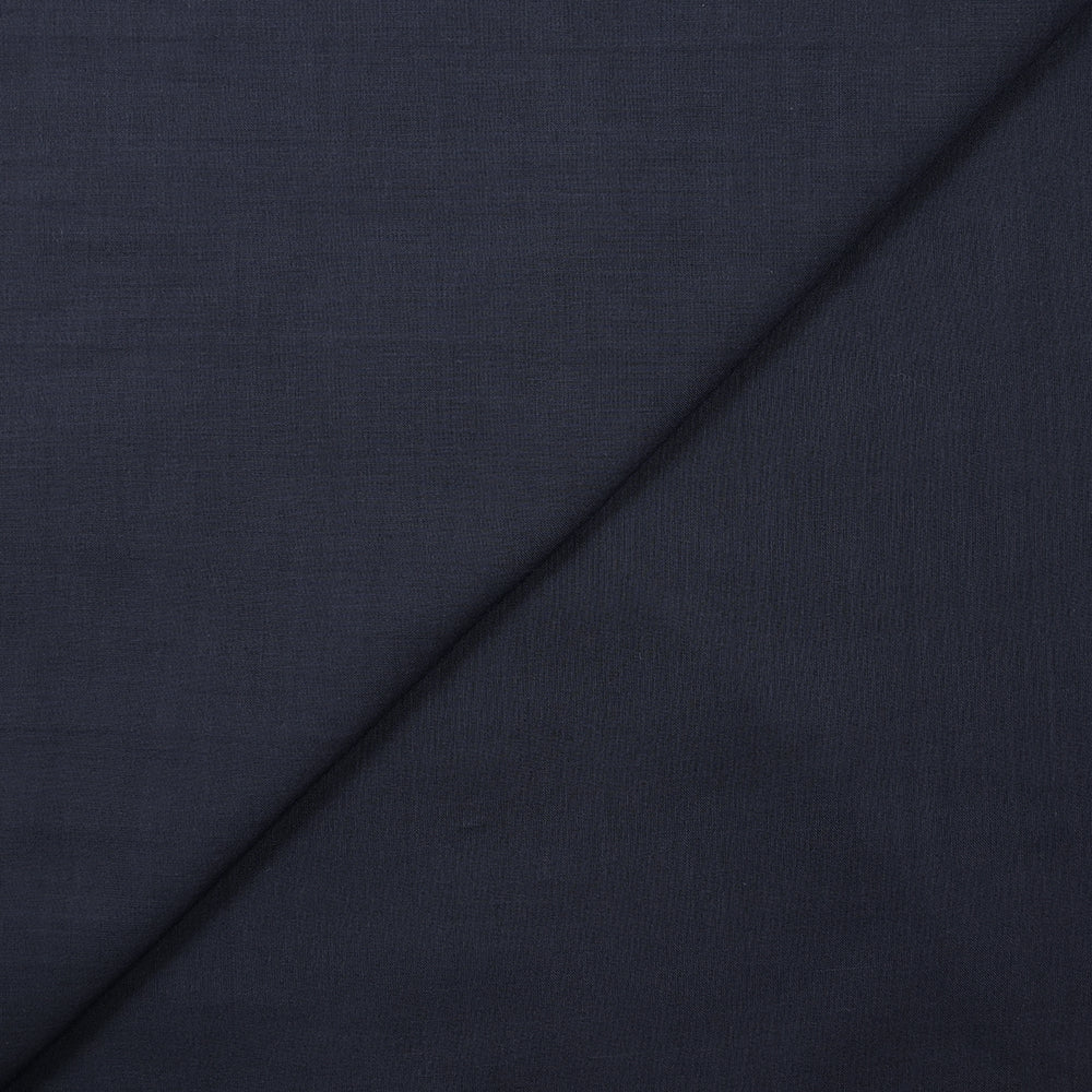 Voile de coton uni bleu foncé