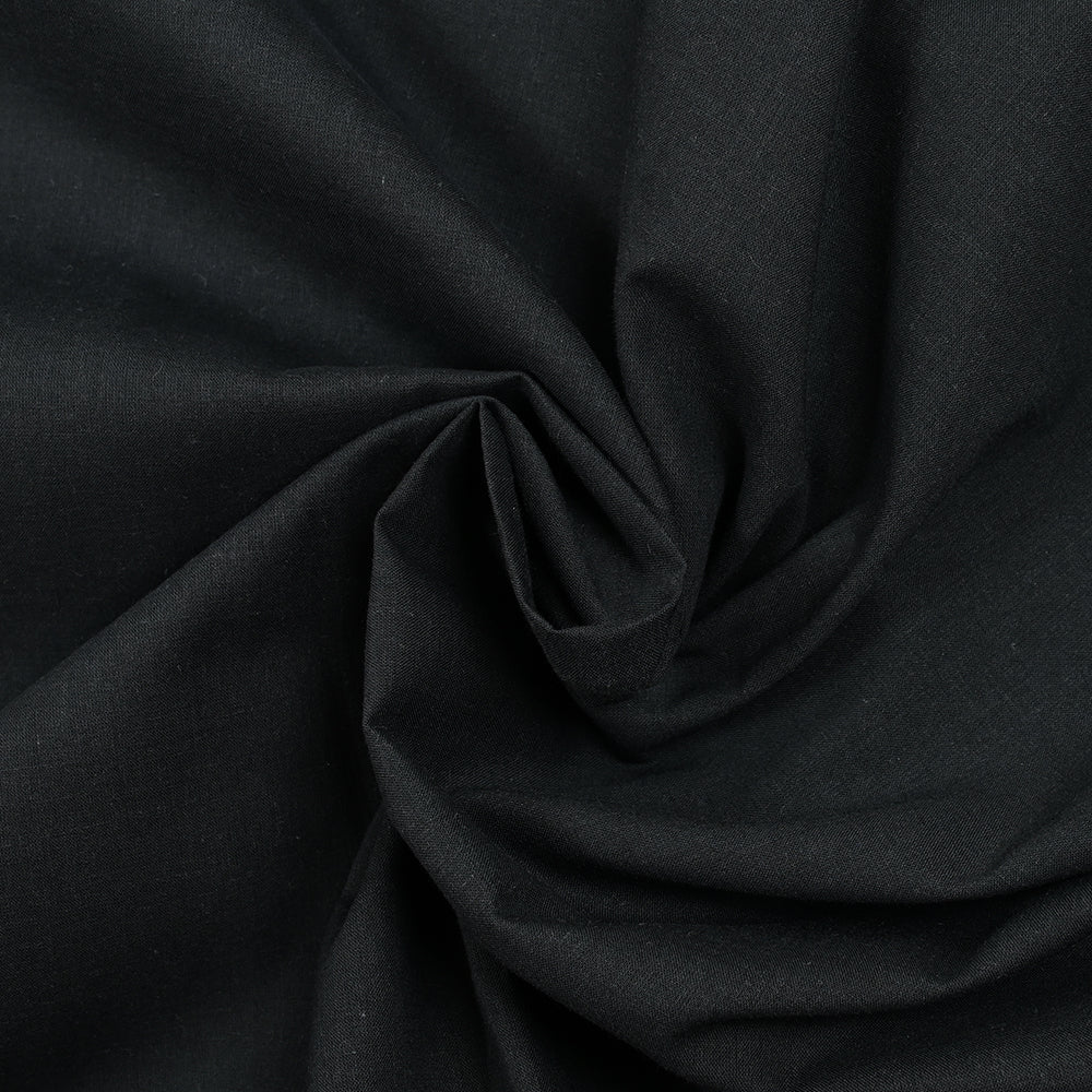 Voile de coton uni bleu sombre - Image 2