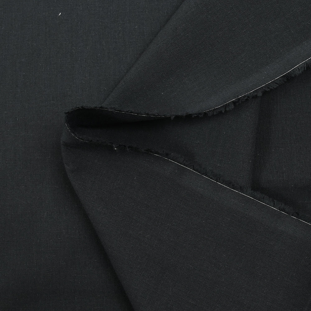 Voile de coton uni bleu sombre - Image 3